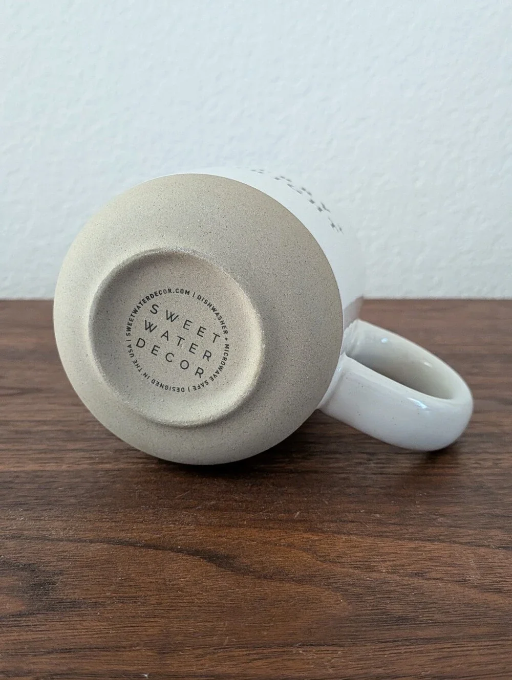 Sweet Water Decor Merry and Bright Stoneware Coffee Mug Christmas Minimal 4
